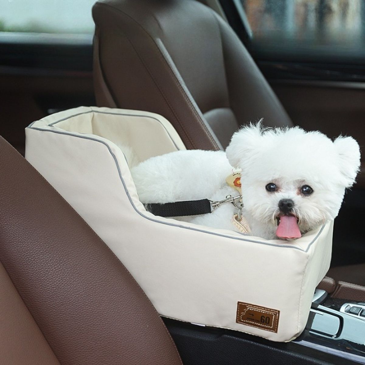 HOOPET - Nido De Auto Para Mascotas Pequeñas Blanco