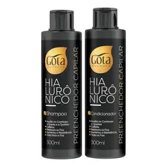 GOTA DOURADA - Kit Shampoo Y Acondicionador Hialurónico 300 ML