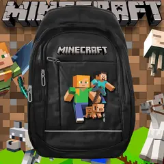 GENERICO - Mochila Minecraft Aventura y Estilo Gamer
