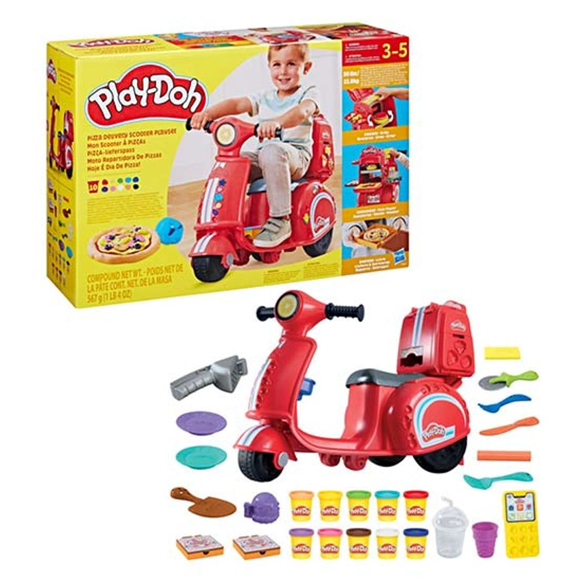 HASBRO - PLAY DOH Moto Scooter Repartidora De Pizzas Juguete
