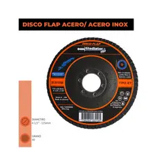 GLADIATOR - DISCO FLAP 4 1/2" ACERO/ACERO INOX GR100 8115100