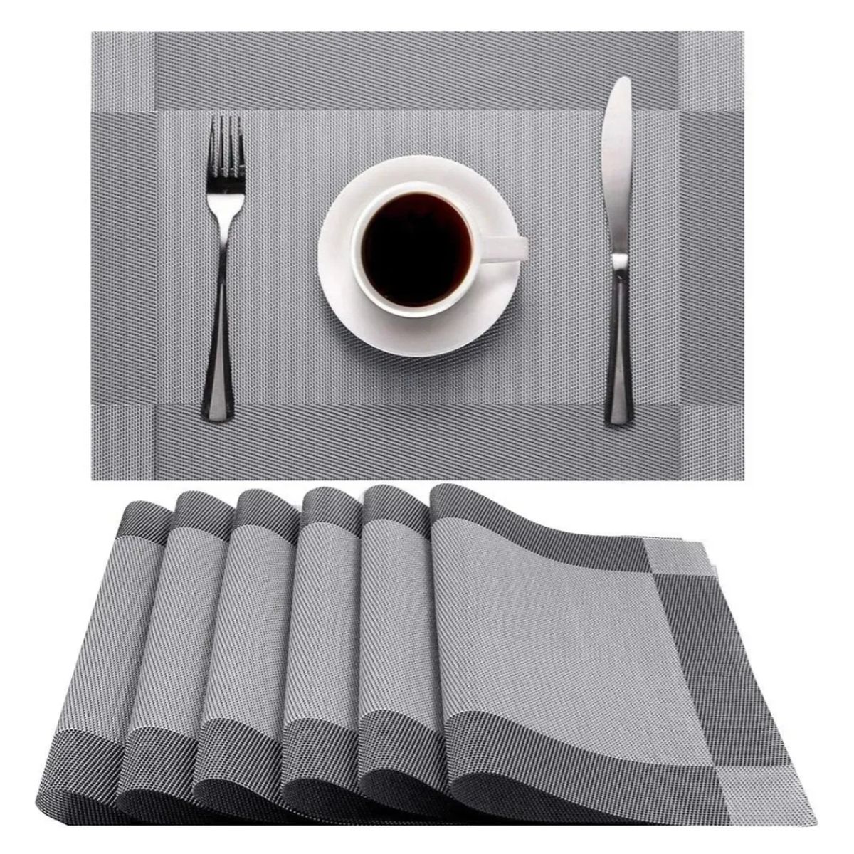 OKAY - Set 6 Individuales Impermeable De Mesa Rectangular Diseños