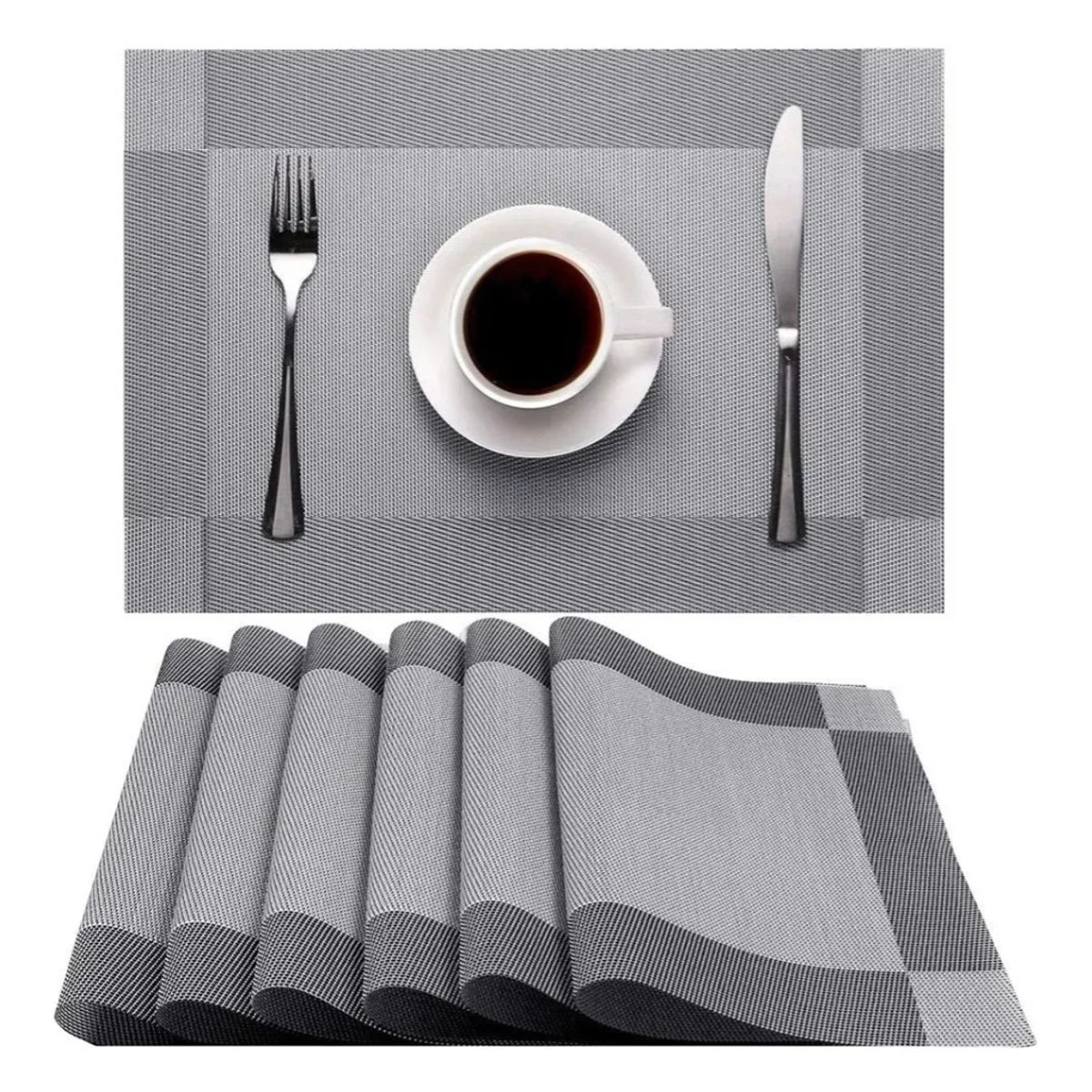 OKAY - Set 6 Individuales Impermeable De Mesa Rectangular Diseños