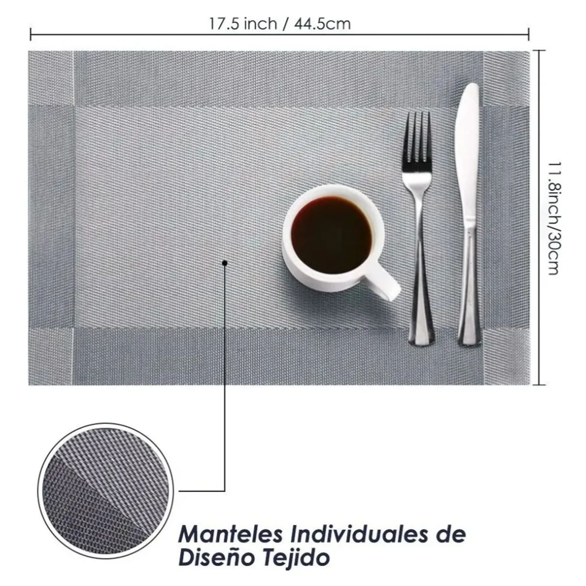OKAY - Set 6 Individuales Impermeable De Mesa Rectangular Diseños