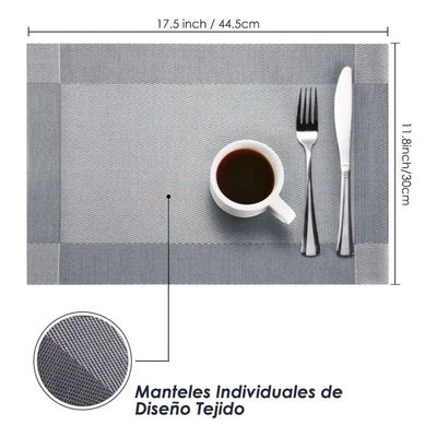 Imagen 2 del producto Set 6 Individuales Impermeable De Mesa Rectangular Diseños