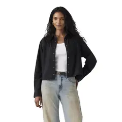 LEVIS - Blusa Mujer Logan Tencel Shacket Negro