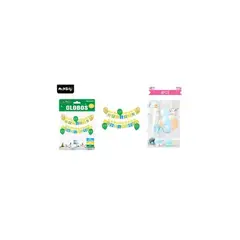 GENERICO - Set de globos látex y guirnalda de dinosaurio con luz 8pcs