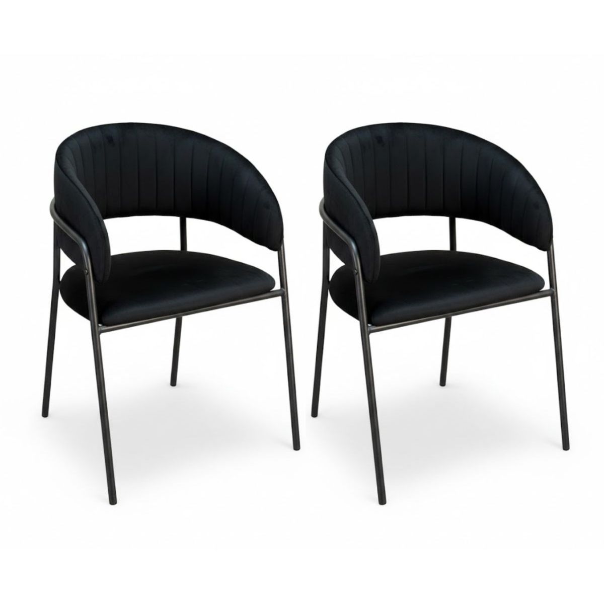 HABITA2 CHILE - SET 2 SITIALES TERCIOPELO PATAS NEGRAS GLAM