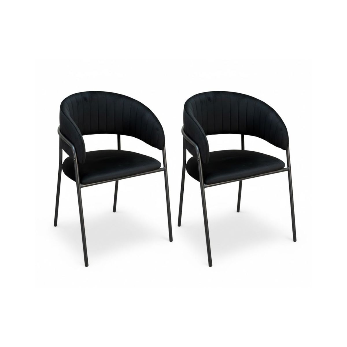 HABITA2 CHILE - SET 2 SITIALES TERCIOPELO PATAS NEGRAS GLAM