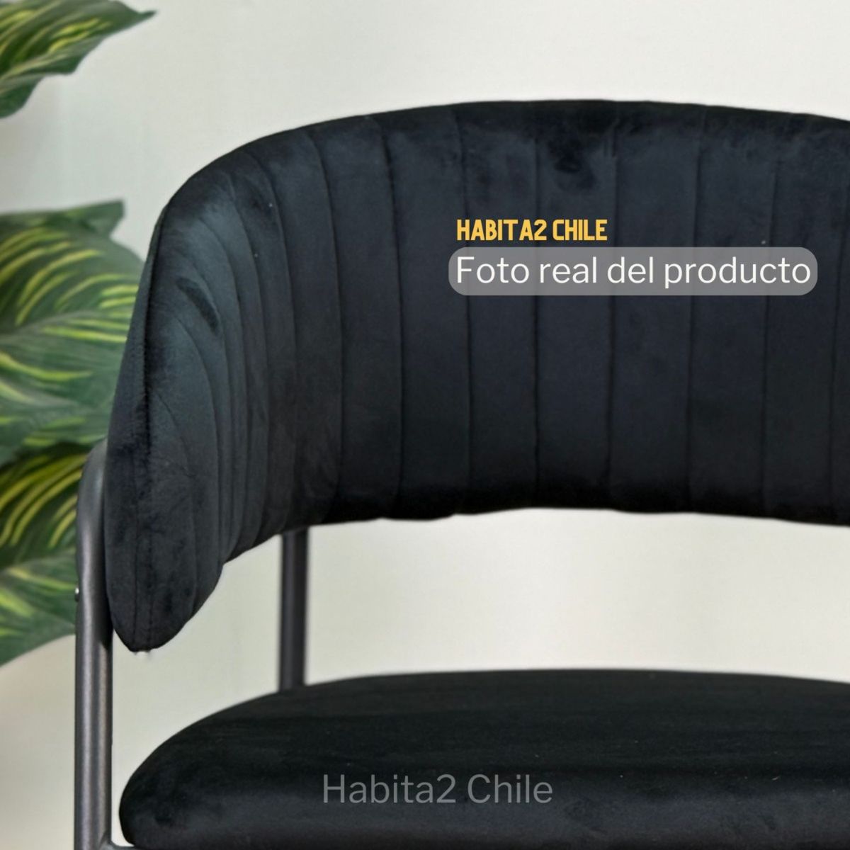 HABITA2 CHILE - SET 2 SITIALES TERCIOPELO PATAS NEGRAS GLAM