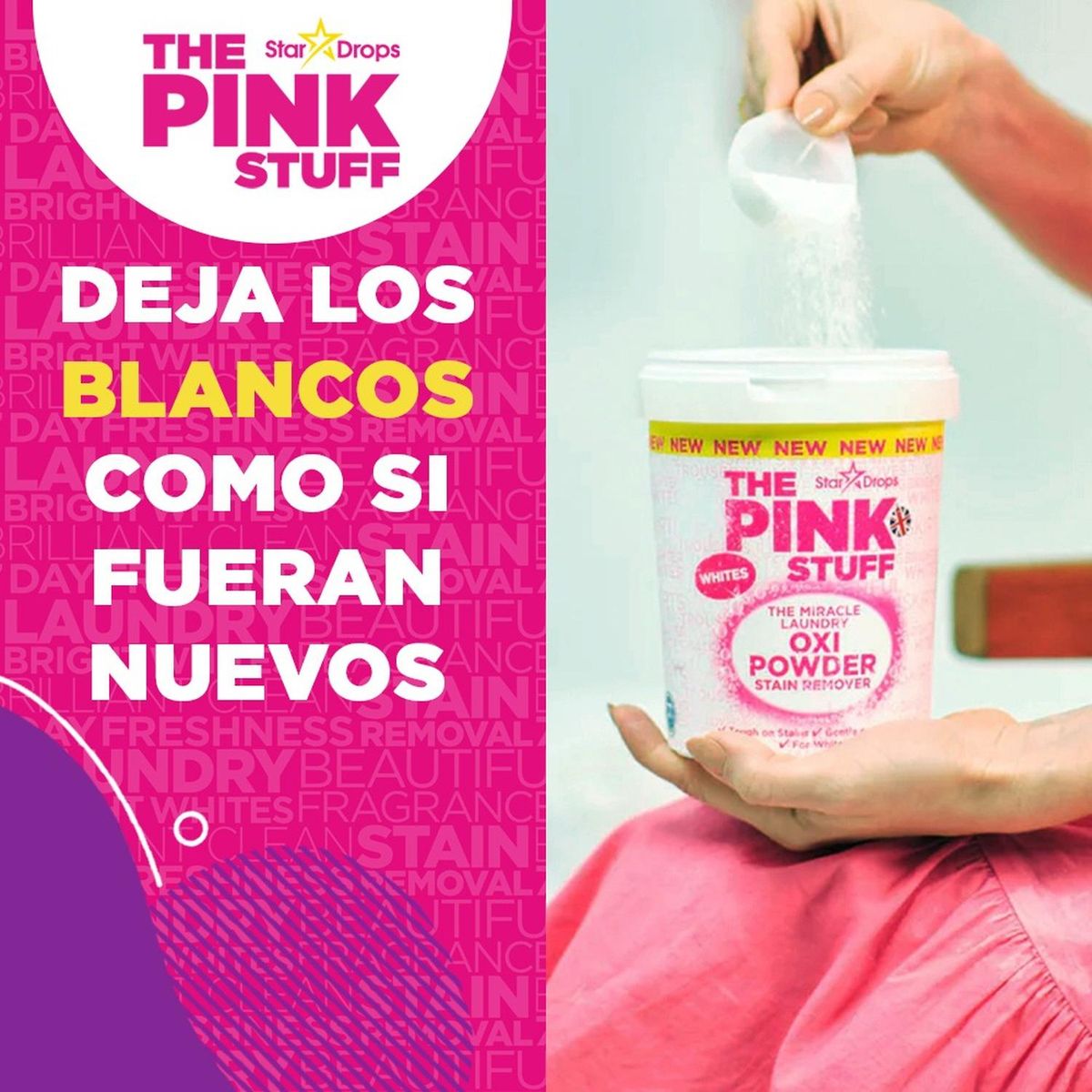 THE PINK STUFF - The Pink Stuff Quitamanchas Ropa Blanca 1 kg