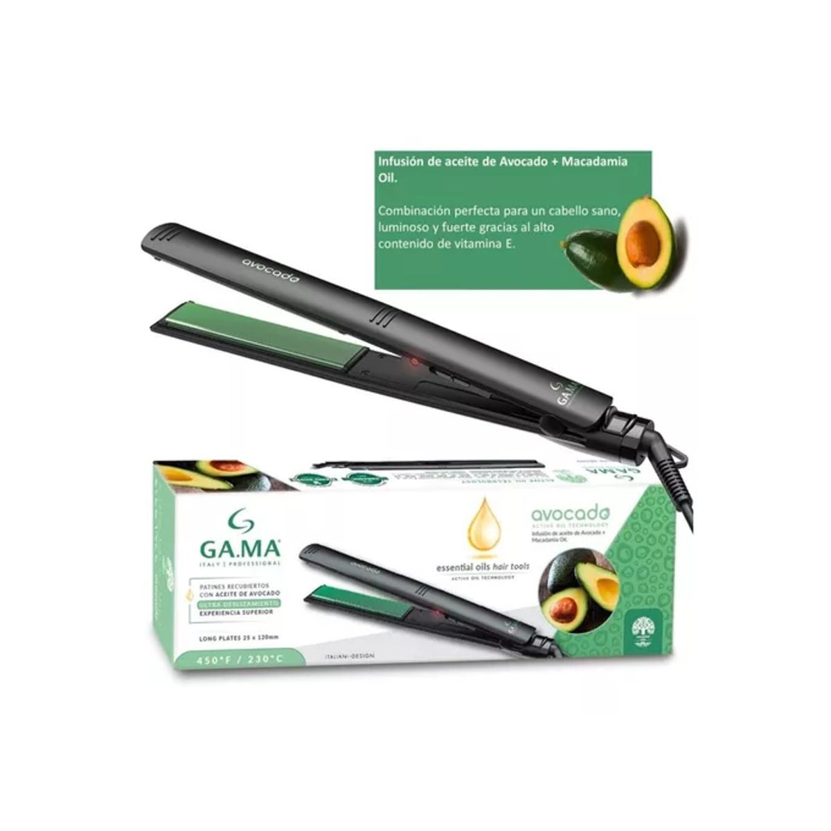 GAMA - ALISADOR PARA EL CABELLO AVOCADO STD CERAMICA