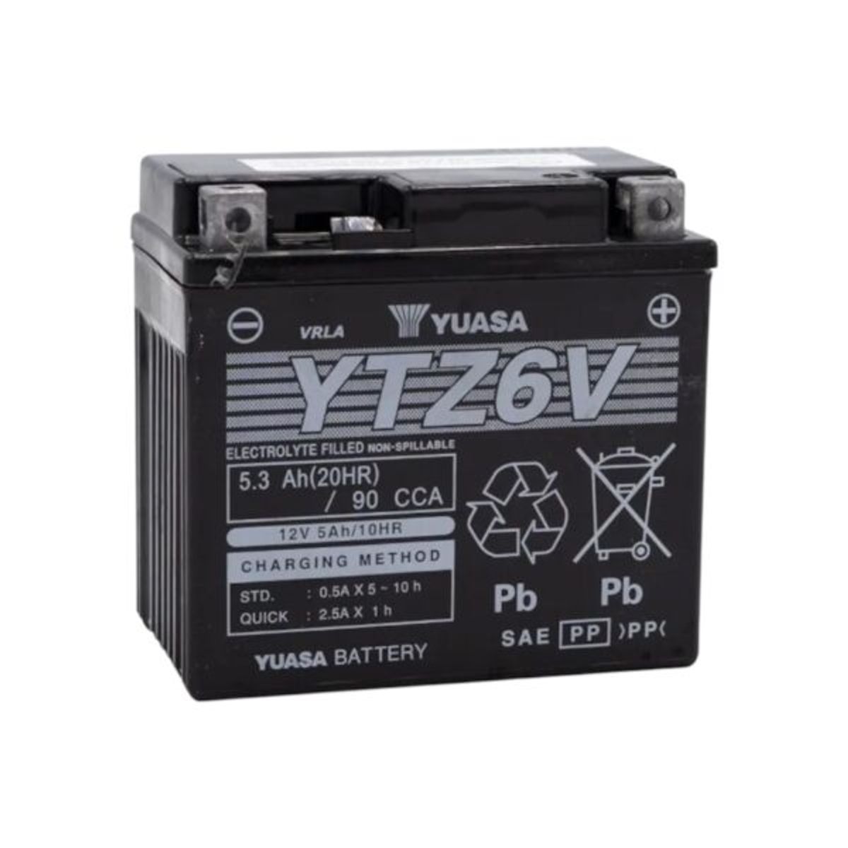 YUASA - Bateria para Moto YTZ6V 5 Ah 90 CCA