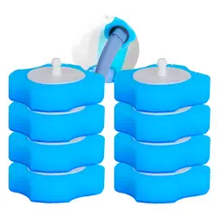 GENERICO - 8 Cabezales Repuesto Baño Limpieza Inodoro Cepillo Hogar