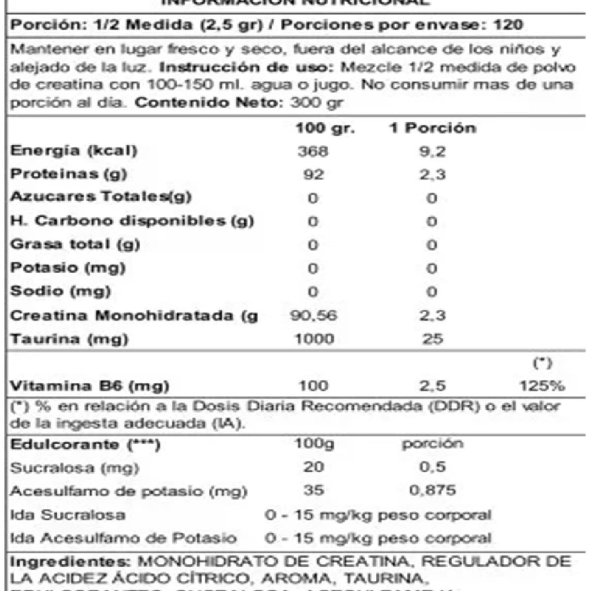 OSTROVIT - Creatina Monohidratada Ostrovit 300 Grs CEREZA