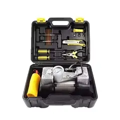 GENERICO - Compresor de Aire Astr Doble Cilindro 70LMin Negro 150PSI Portátil