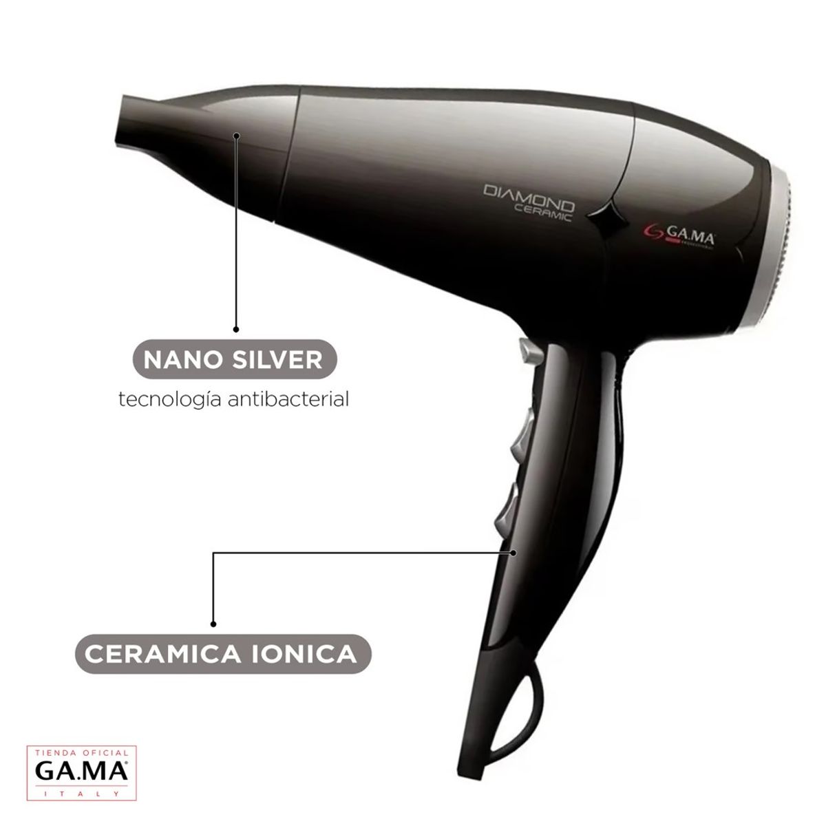 GAMA - SECADOR DE CABELLO DIAMOND CERAMIC STD 2300W