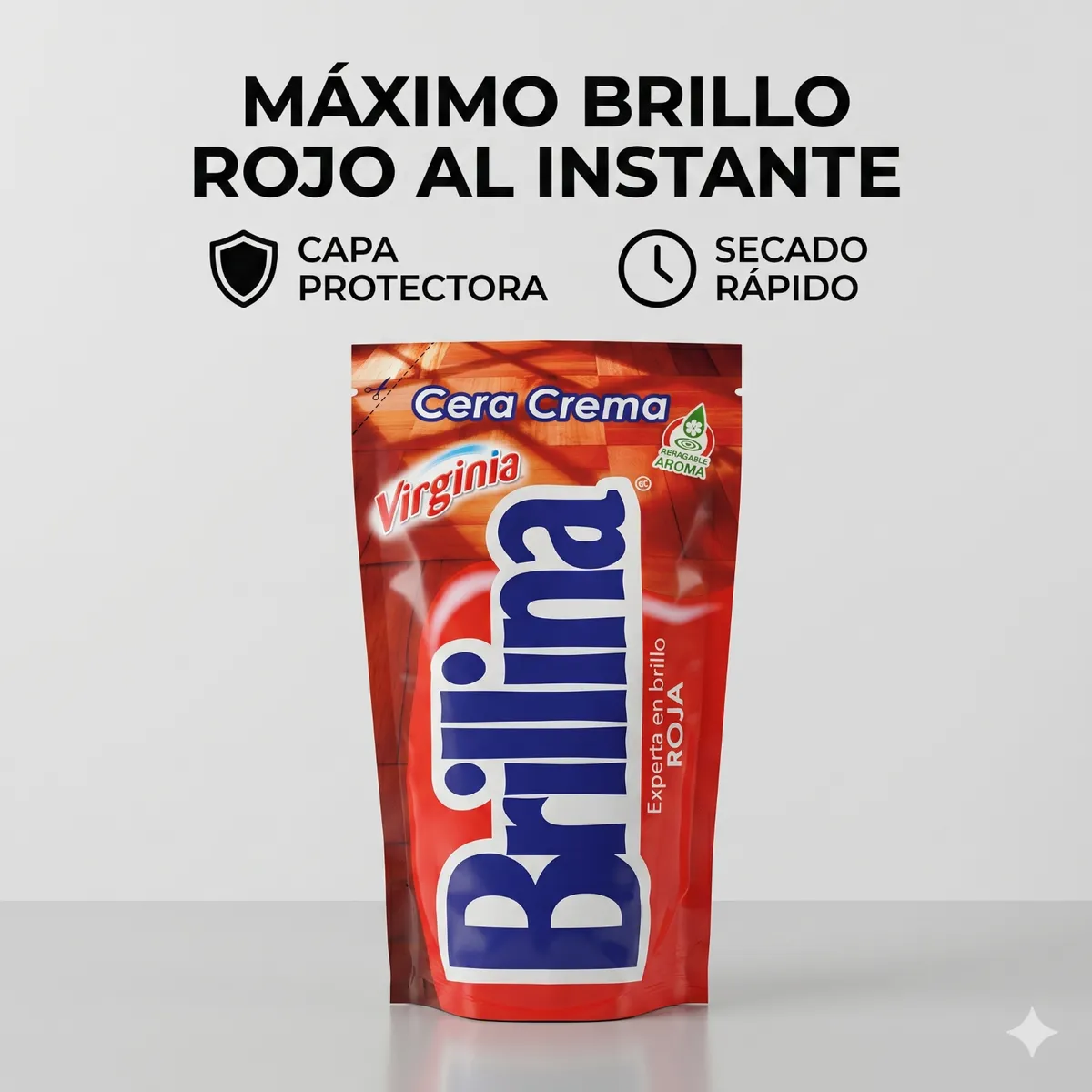 GENERICO - Cera Pisos Roja Brillina 340cc