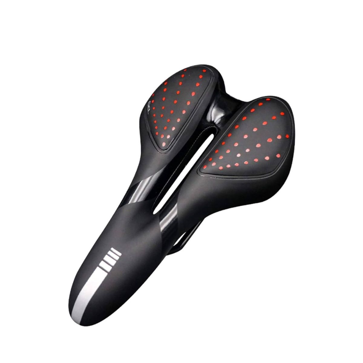 GENERICO - Sillín Bicicleta Deportivo  Asiento Gel Anti-prostático Rojo