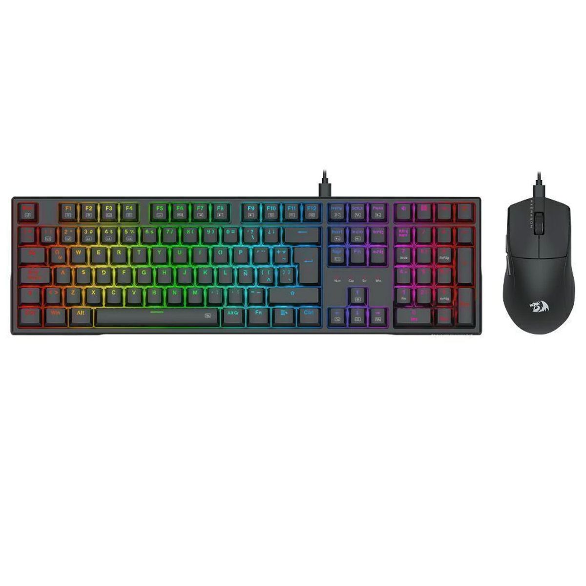 REDRAGON - Kit Gamer Redragon Teclado Trundle K668 Mecánico + Mouse King M724