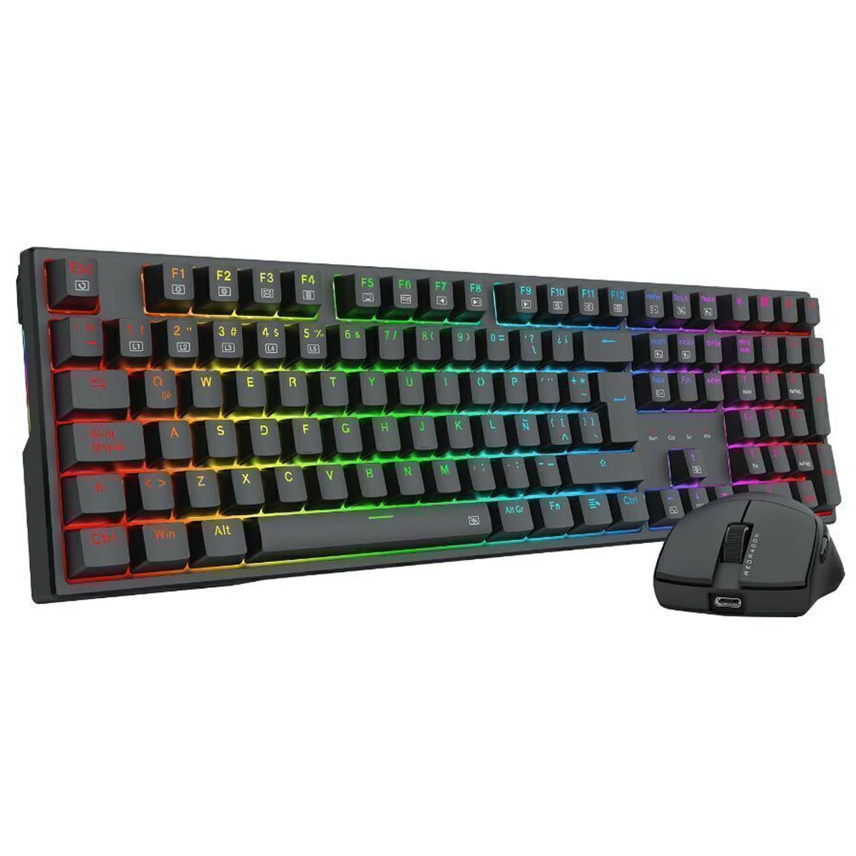 REDRAGON - Kit Gamer Redragon Teclado Trundle K668 Mecánico + Mouse King M724