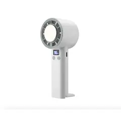 IRM - Mini Ventilador De Mano Portátil Soporte Plegable Y Pantalla Blanco