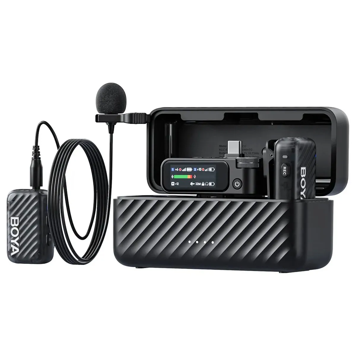 BOYA - Micrófono Inalámbrico Boyamic 2 para celular USBC iphone camaras Inteligencia artificial compatible