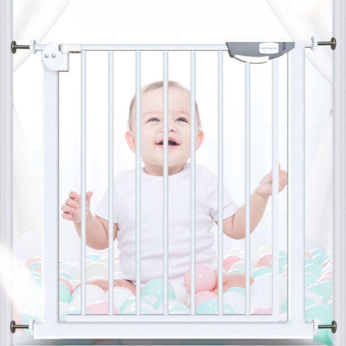 BABYLUNA - Reja Seguridad Ajustable Para Escaleras y Puertas Ideal para Bebe Mascotas