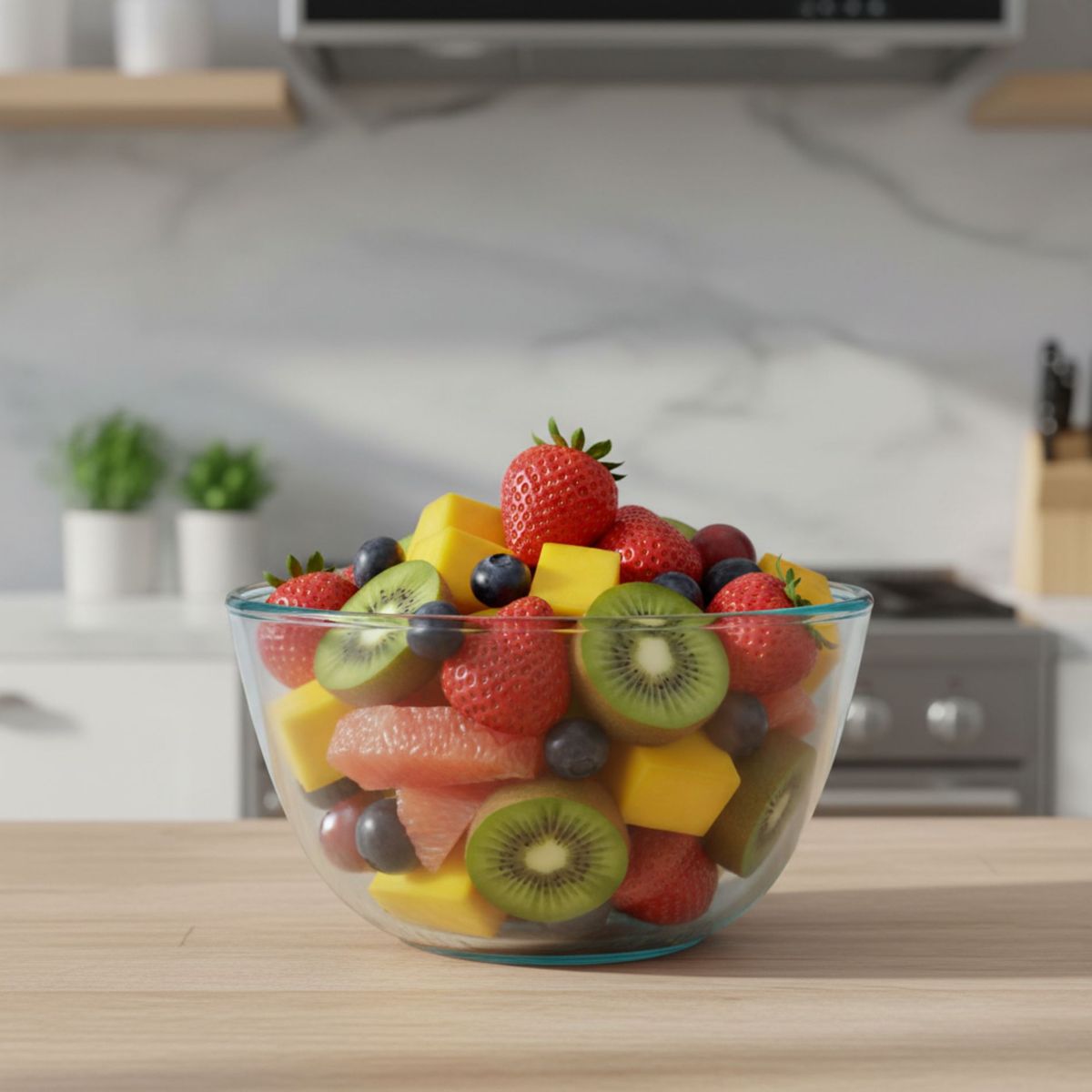 GENERICO - Bowl Vidrio Grande / Tazon Ensaladera 4 Litros
