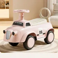 BABYLUNA - Andador Correpasillos Auto Infantil Con Música Rosado