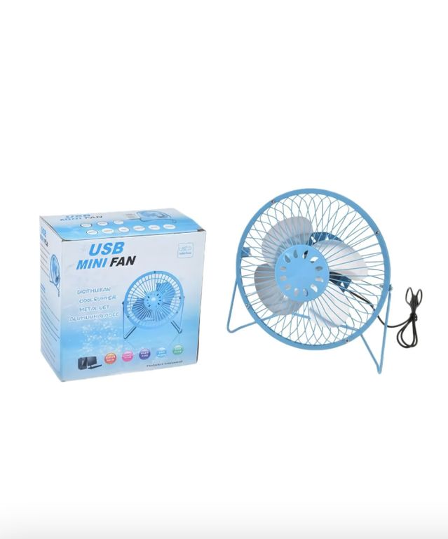 IRM Ventilador Usb Portátil 01451 Compacto 6 Pulgadas Celeste