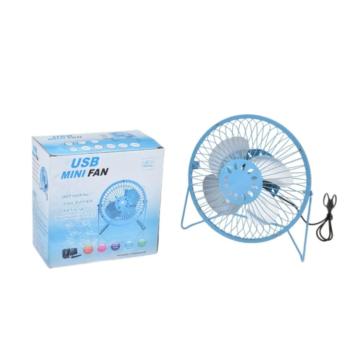 IRM - Ventilador Usb Portátil Irm 01451 Compacto 6 Pulgadas Celeste