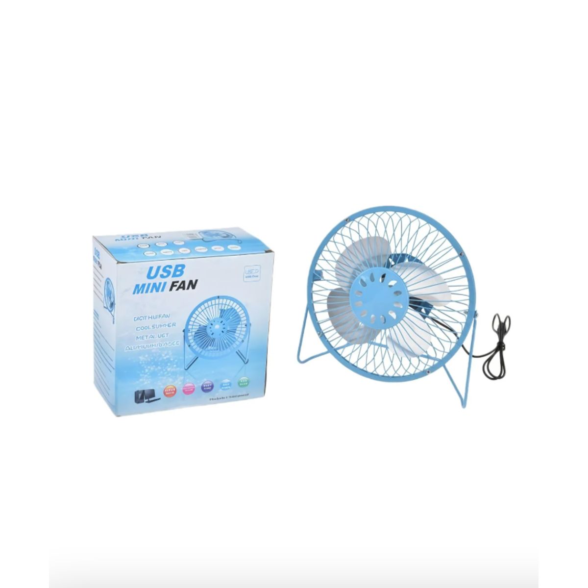 IRM - Ventilador Usb Portátil Irm 01451 Compacto 6 Pulgadas Celeste