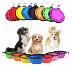 GENERICO - Plato Plegable Mascota Portatil Agua Comida Color Rosado 18cm