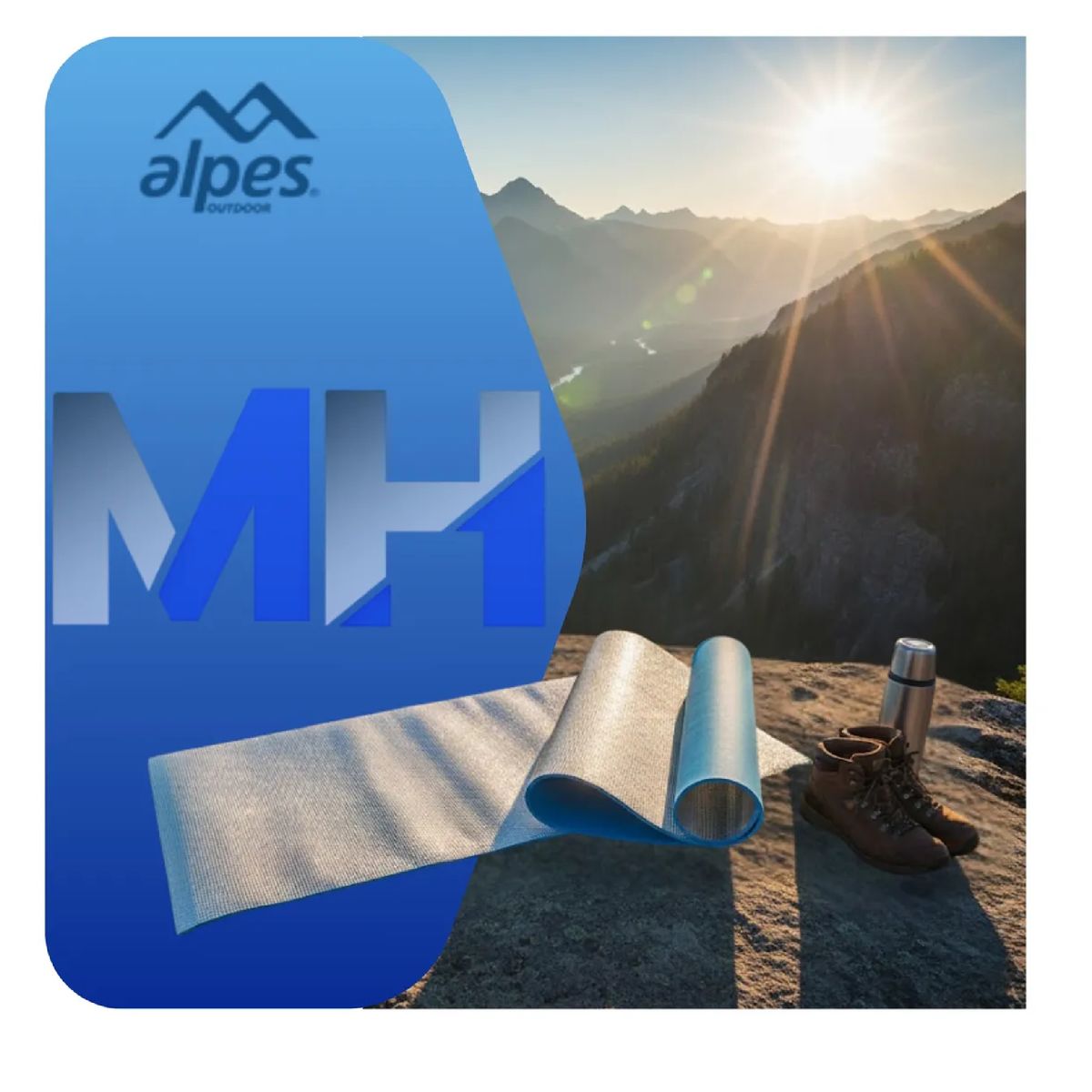 ALPES - Colchoneta Aislante Termico Camping Aluminizado 6mm Alpes