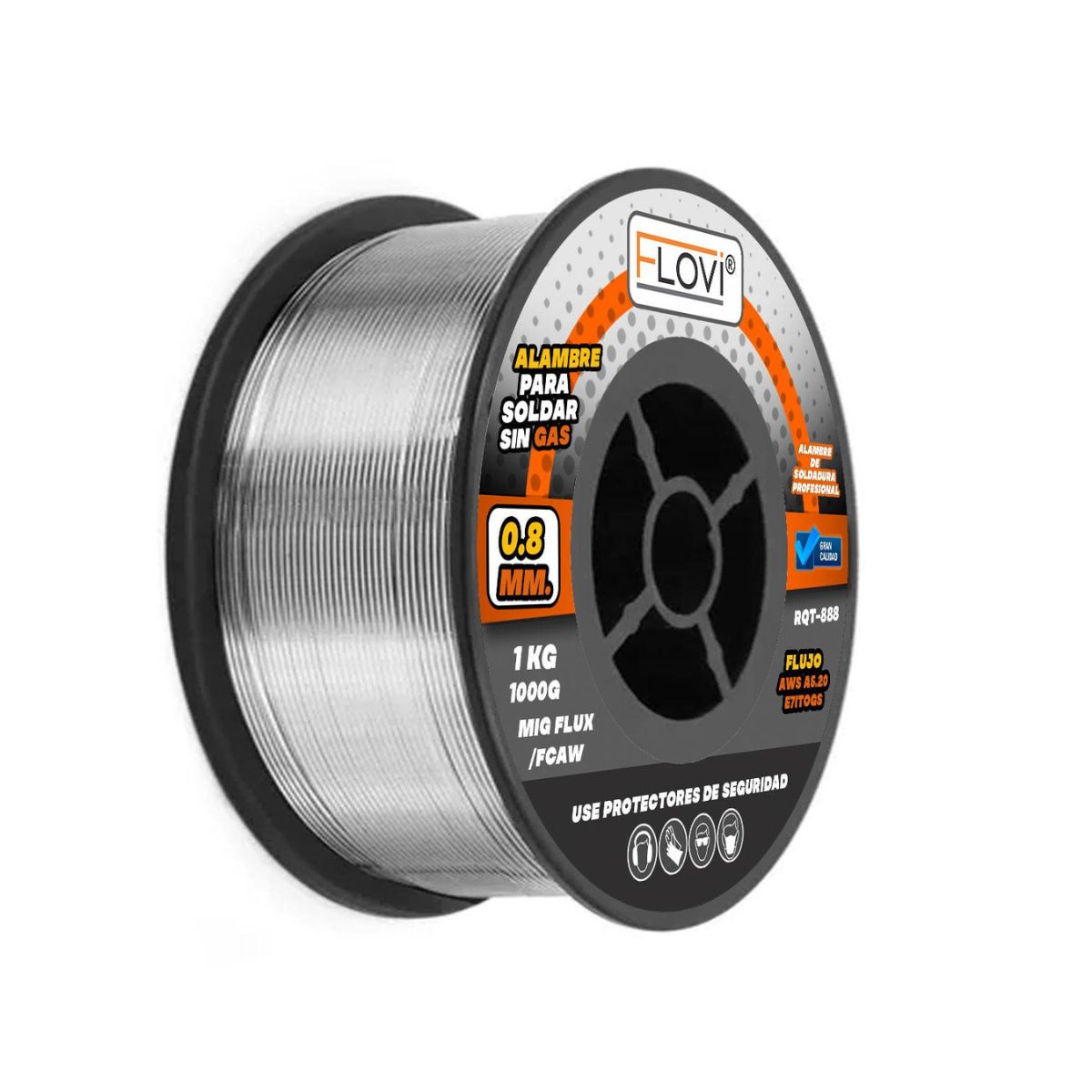 Alambre Para Soldar Sin Gas 0,8mm 1 Kg Flovi, marca GENERICO - Foto Principal