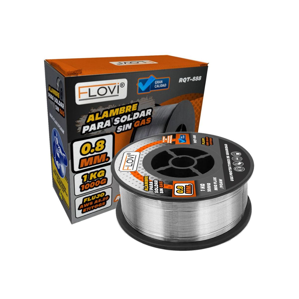 Alambre Para Soldar Sin Gas 0,8mm 1 Kg Flovi, marca GENERICO - Foto 2