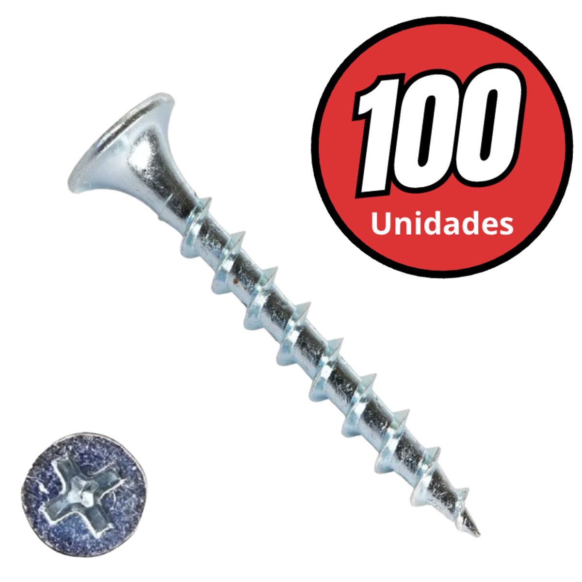 GENERICO - Tornillo CRS 6x1 5/8 punta fina bolsa de 100 unidades
