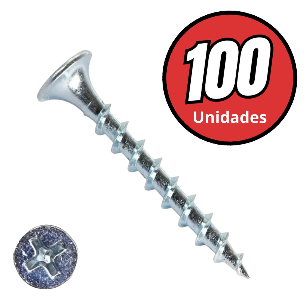 GENERICO - Tornillo CRS 6x1 5/8 punta fina bolsa de 100 unidades