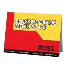GENERICO - Pack 4 Block de Dibujo Medium n°99 10 Hojas Ross