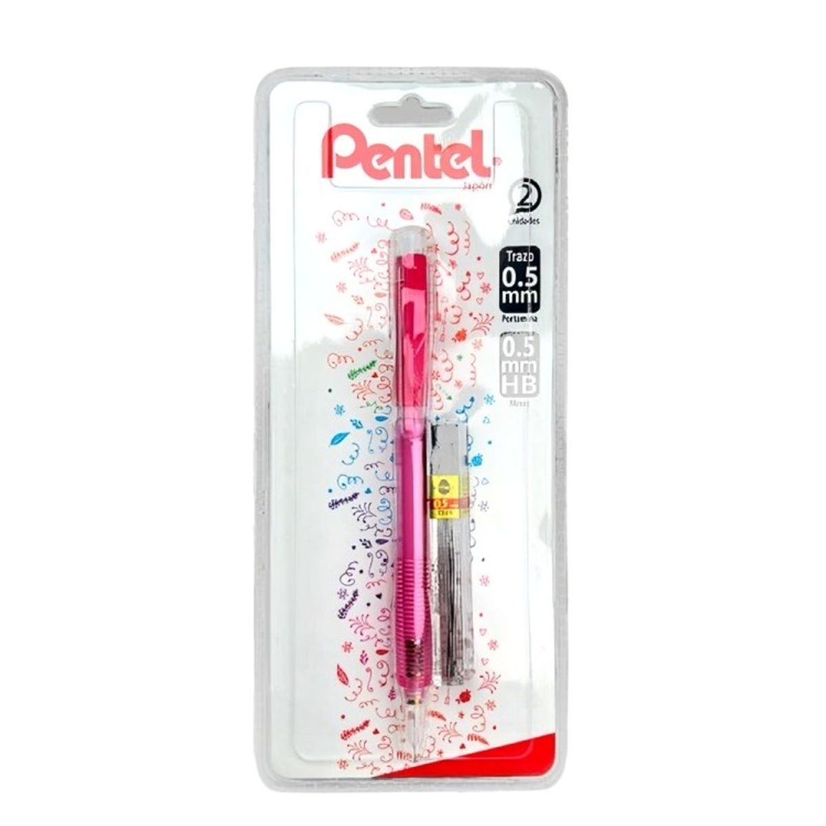 PENTEL - Pack 3 Portamina + Minas 05 mm  Pentel