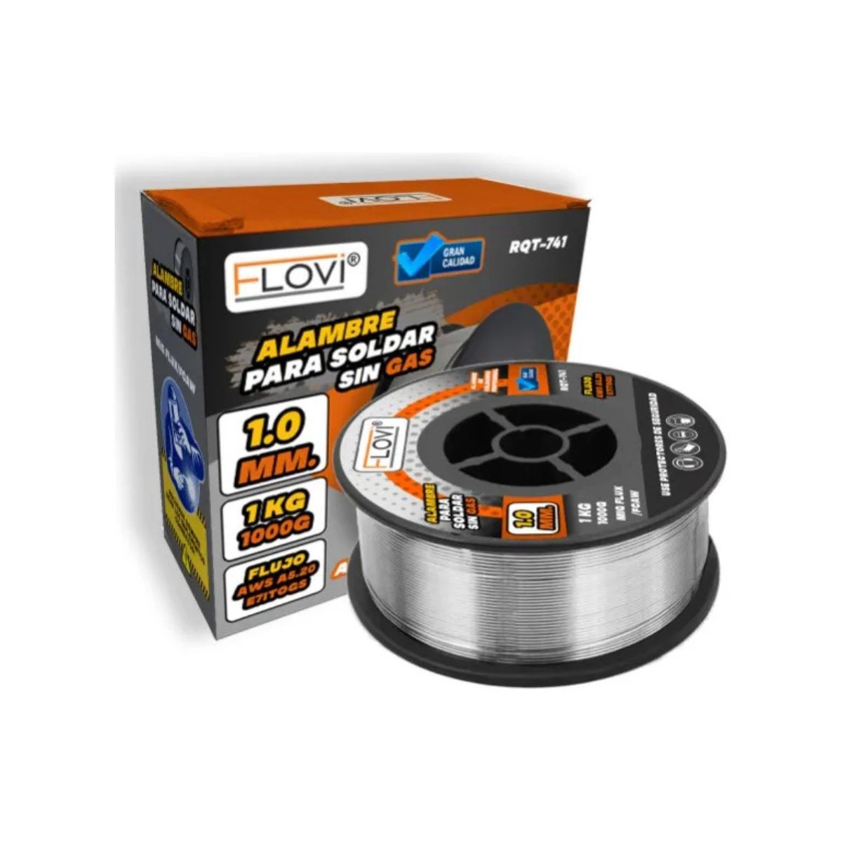 GENERICO - Alambre Para Soldar Sin Gas 1mm 1 Kg Flovi