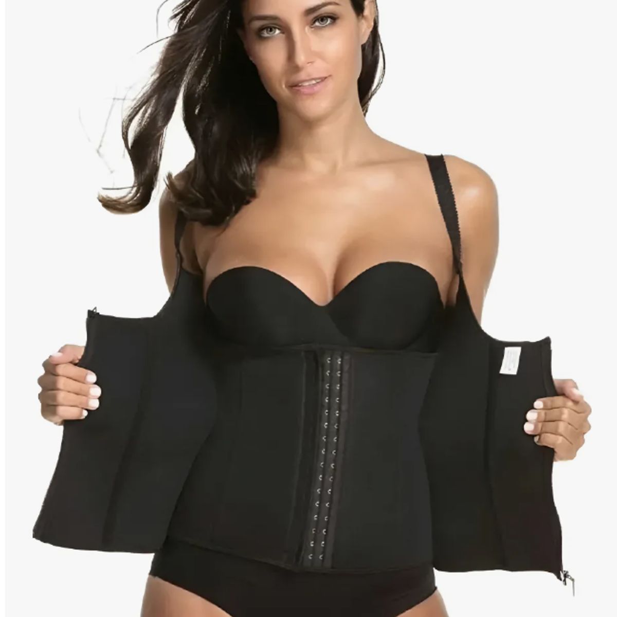 IRM - Faja Reductora Ajustable Mujer Faja Abdominal Hombro Chaleco Negro U