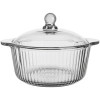 Olla De Vidrio Recipiente Con Tapa De Vidrio 700ml