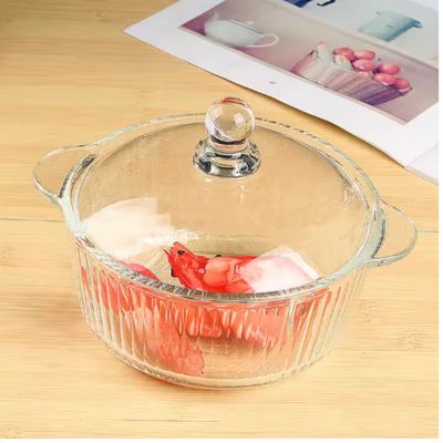 Imagen 2 del producto Olla De Vidrio Recipiente Con Tapa De Vidrio 700ml