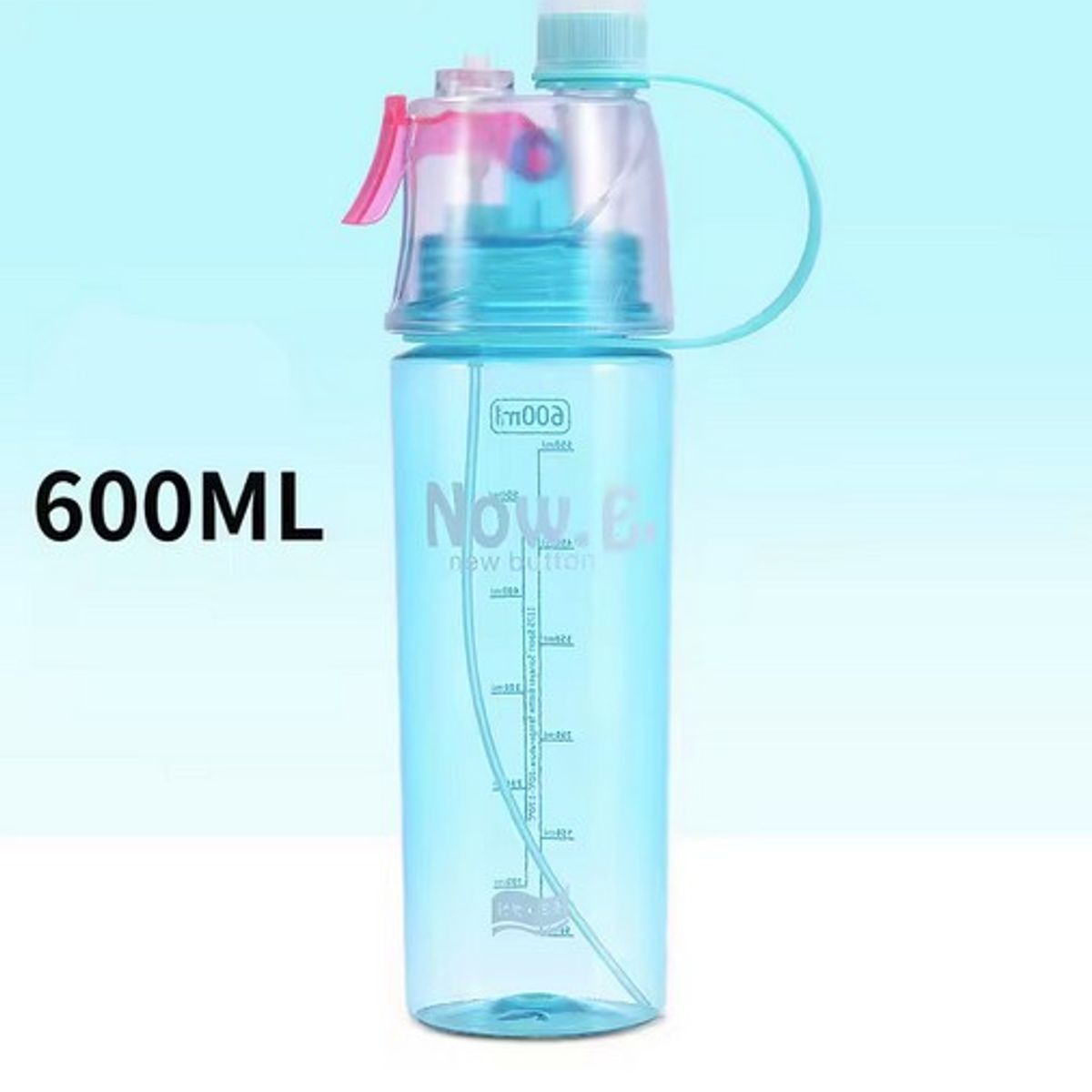 GENERICO - Botella De Agua Deportes Calidad Resistente Color Celeste 600 Ml