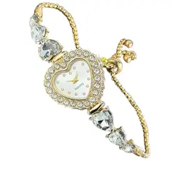 LUXURYJOYAS - Reloj De Pulsera Vintage Para Mujer Cristales Baño Oro 18k