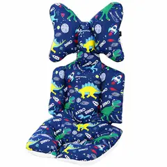 GENERICO - Cojín Para Coche De Bebe Acolchado Azul Modelo Dinosaurios
