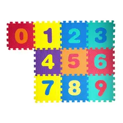 IMPOPLANET - Piso Goma Eva Niños - Set 10 Piezas Números (32x32 cm) - Antigolpes