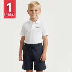 UTILISIMO - Pantalon Corto Short Niño Algodón Deportivo Escolar Azul Marino